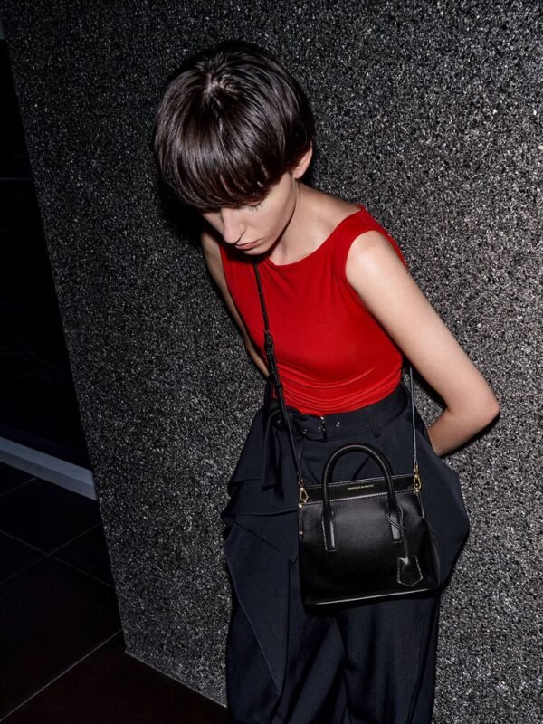 Rene Structured Top Handle Bag - Image 7