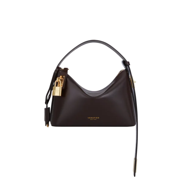 Mini Gold Chocolate Hobo Bag - Image 2
