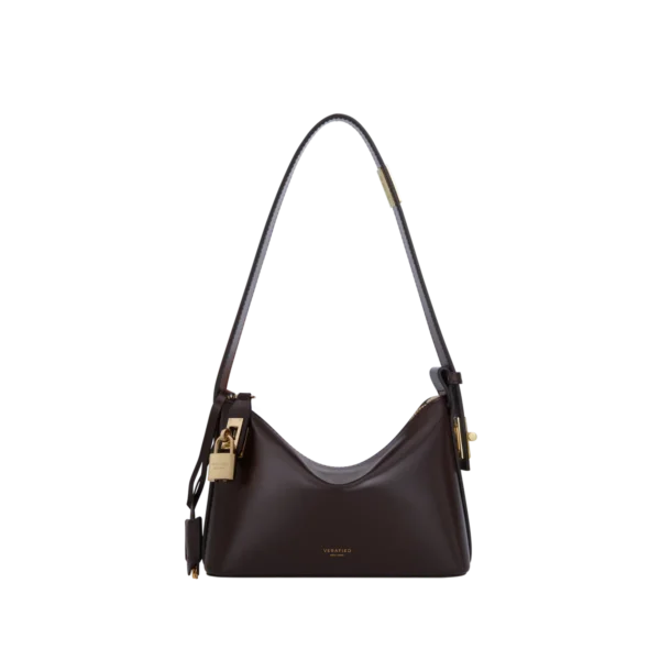 Mini Gold Chocolate Hobo Bag - Image 4