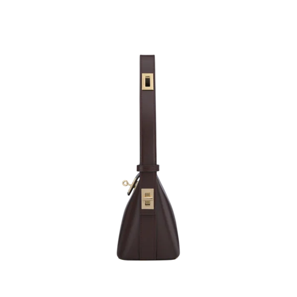 Mini Gold Chocolate Hobo Bag - Image 5
