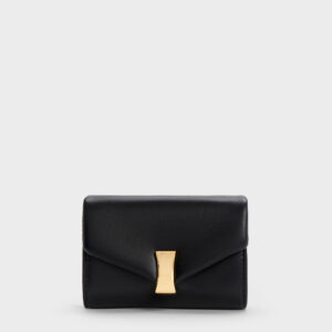 Lilibet Chain-Strap Wallet - Black