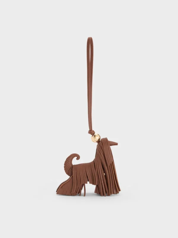 Leather Fringed Dog Charm - Image 3