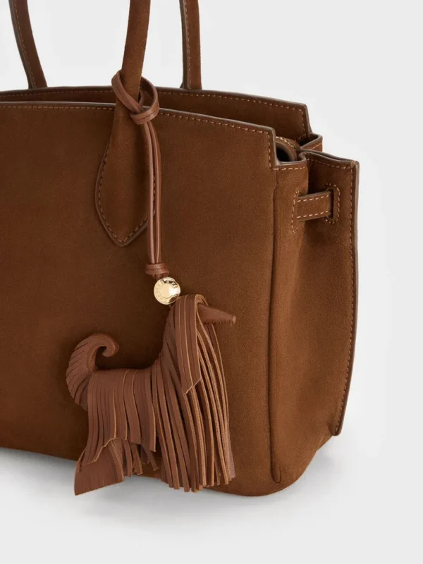 Leather Fringed Dog Charm - Image 8