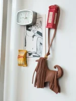 Leather Fringed Dog Charm - Image 2